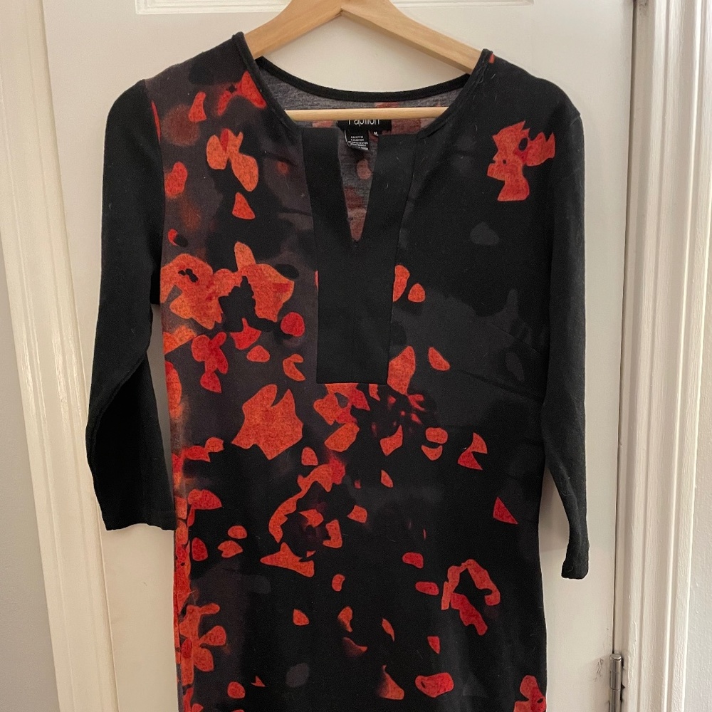 Papillon 3/4 Sleeve Shift Dress